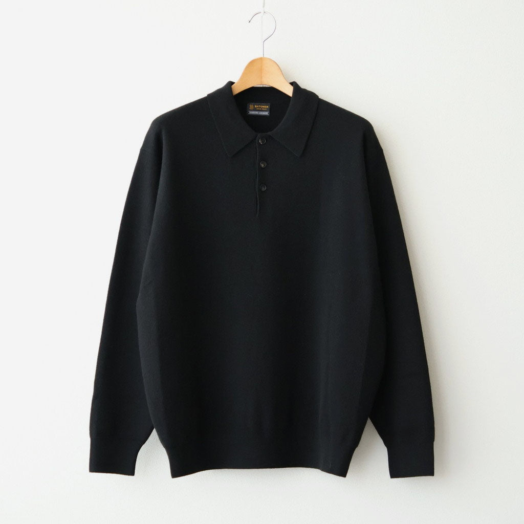 SUNSHINE CASHMERE POLO #BLACK [BN-26FM-059]