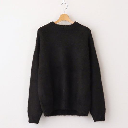 CREW NECK JUMPER #NATURAL BLACK [A24D05SW01C]