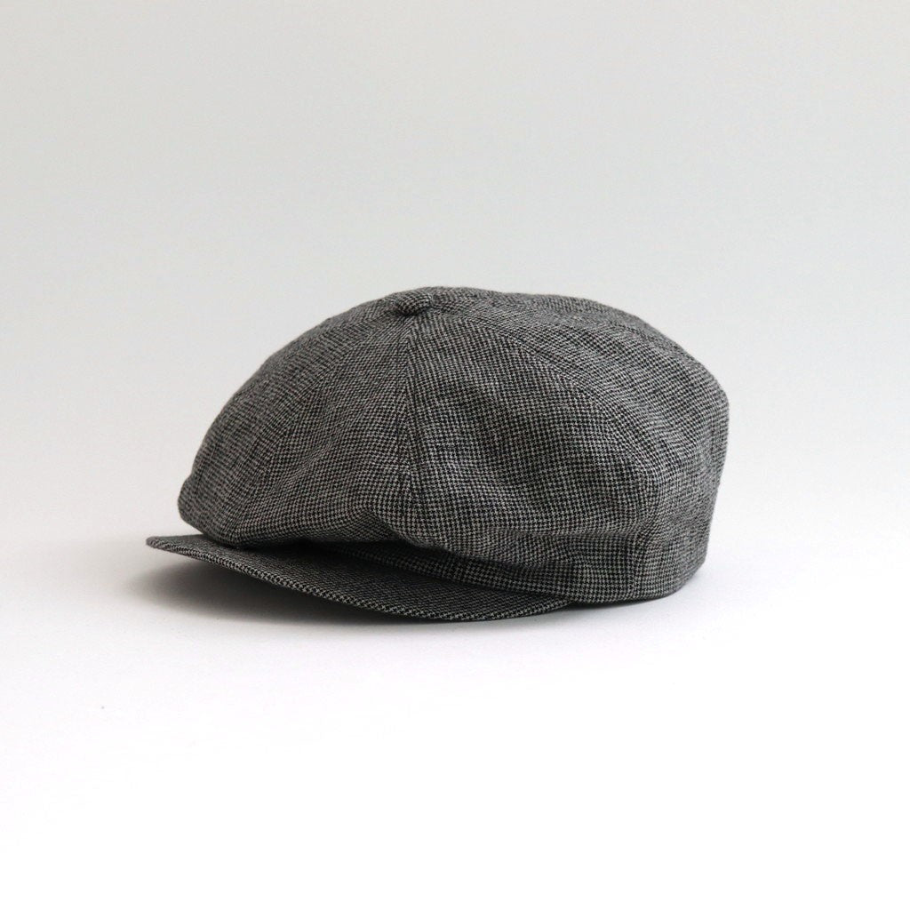 LINEN HOUNDSTOOTH CASQUETTE-OLDBOY #IVORY [Y01002]