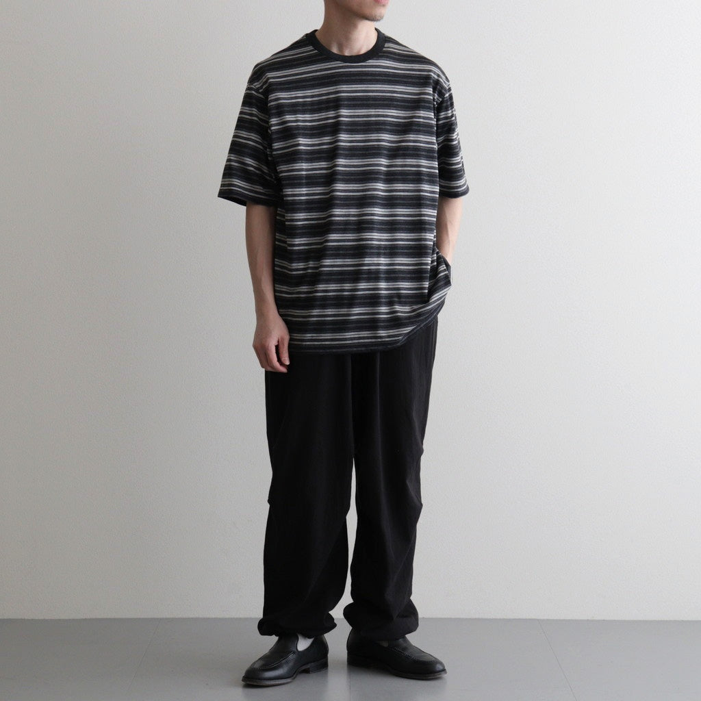 CREW NECK TEE #GRAY BORDER [M26A12CS02B]