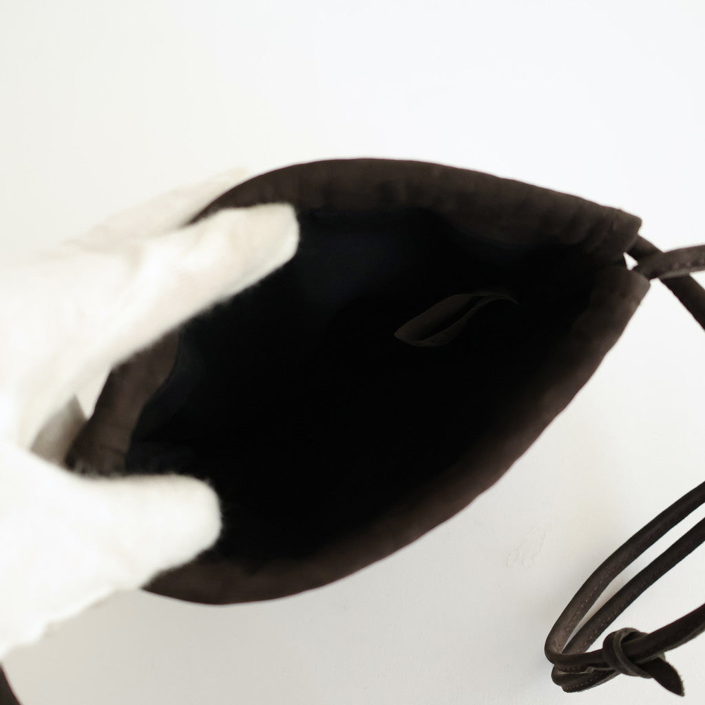 DRAWSTRING BAG #BROWN [BG-32-C-NUBCK-4]