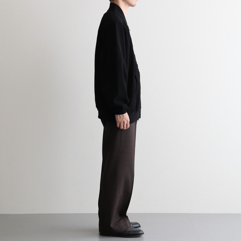 REGULAR FIT STRAIGHT TROUSERS #BROWN BIRD’S-EYE [M26C10PT03C]