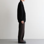 REGULAR FIT STRAIGHT TROUSERS #BROWN BIRD’S-EYE [M26C10PT03C]