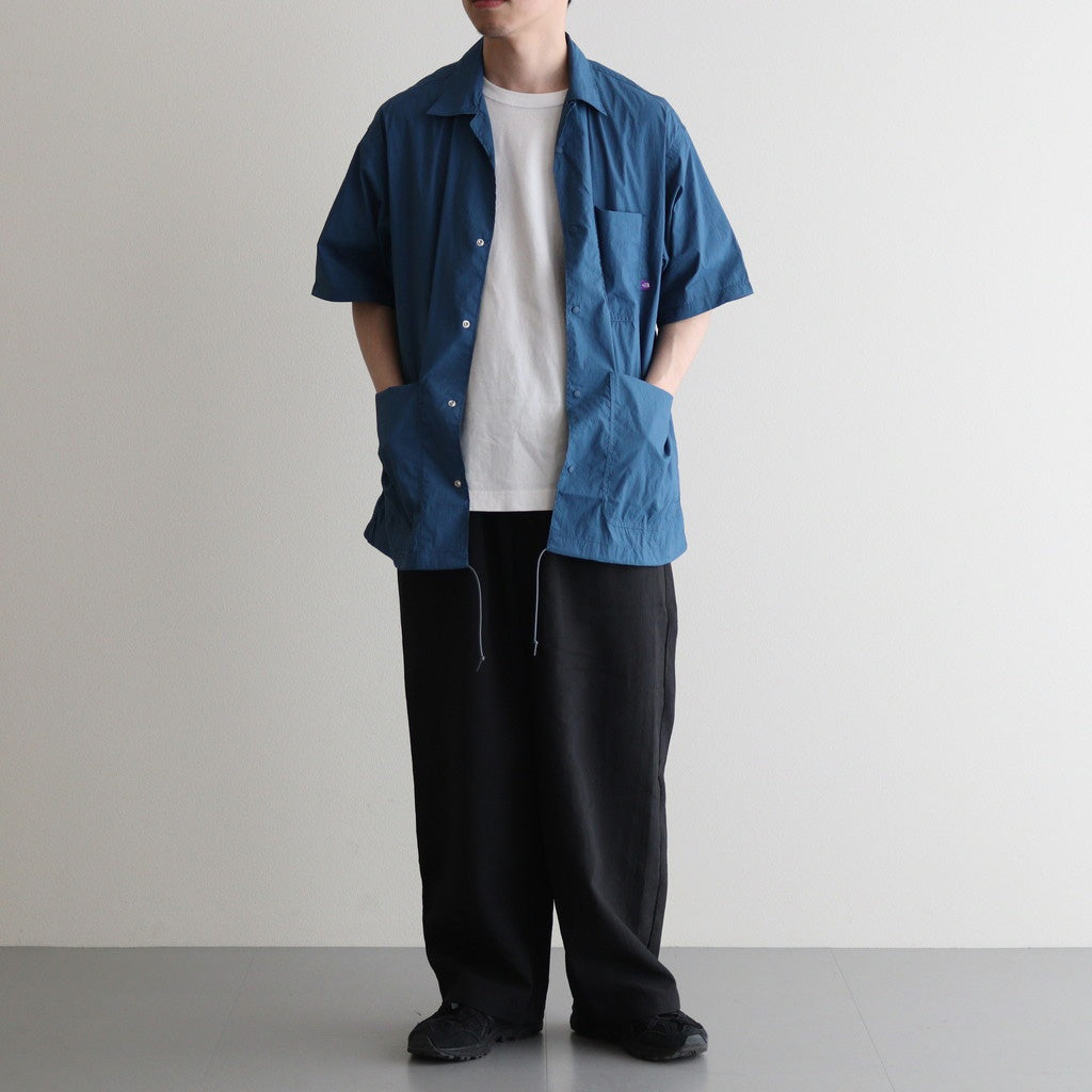Nylon Taffeta Field S/S Shirt #Teal Blue [N25SG055]