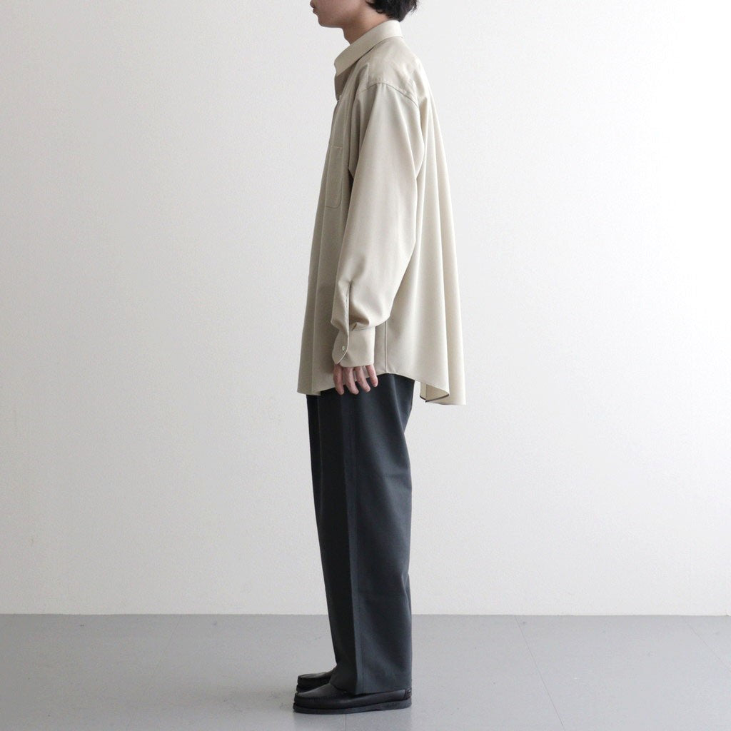 DOUBLE PLEATED EASY TROUSERS #CHARCOAL [A26A15PT02C]