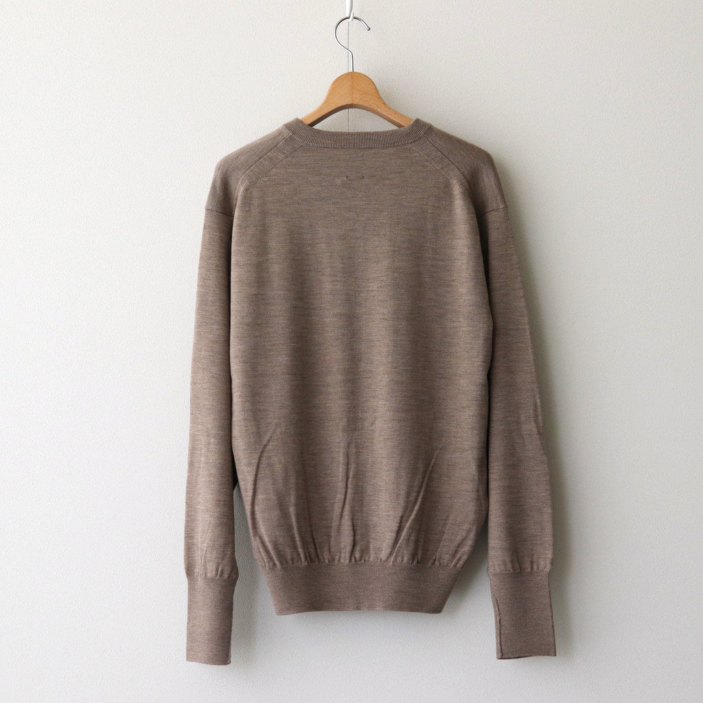 BABY WOOL V NECK #BEIGE [BN-24FM-029]