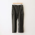 HOPSACK WIDE POCKET TROUSERS #FOREST [PMAT-PT06]