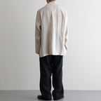 COMFORT FIT OPEN COLLAR SHIRT #TAUPE [A26A22SH02C]