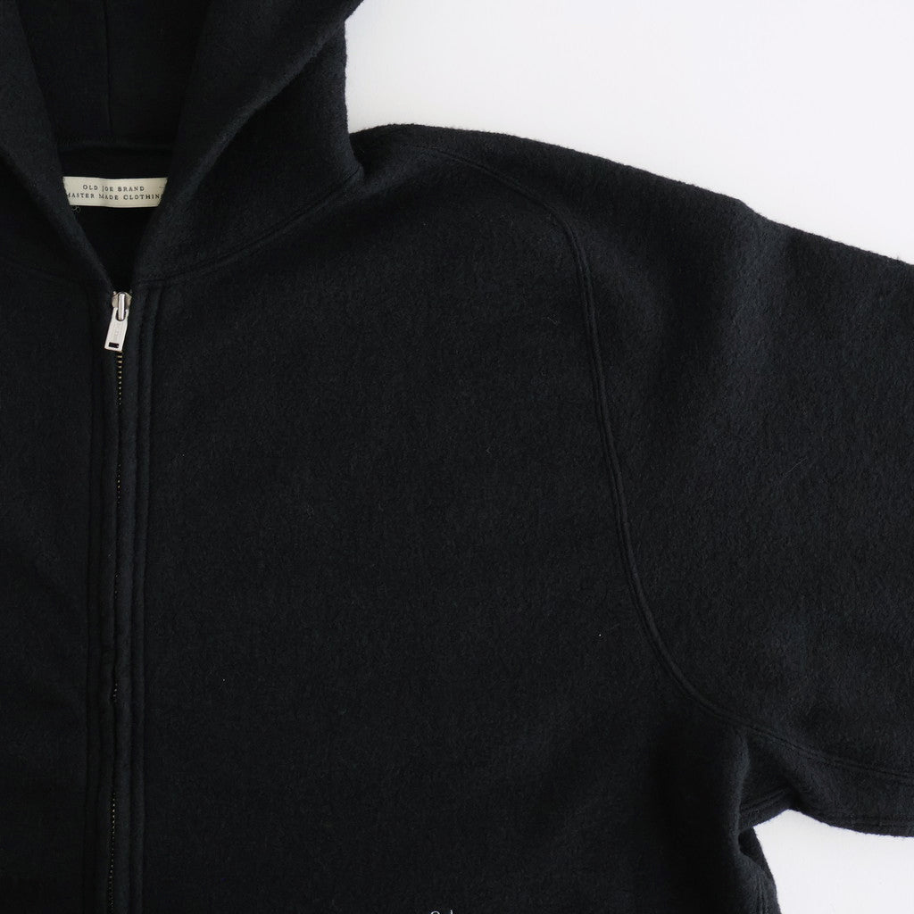 ZIP-FRONT ATHLETIC HOODIE #ONYX [252OJ-CT06]