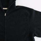 ZIP-FRONT ATHLETIC HOODIE #ONYX [252OJ-CT06]