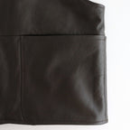 WORK VEST #D.BROWN [V-09-C-COW-4]