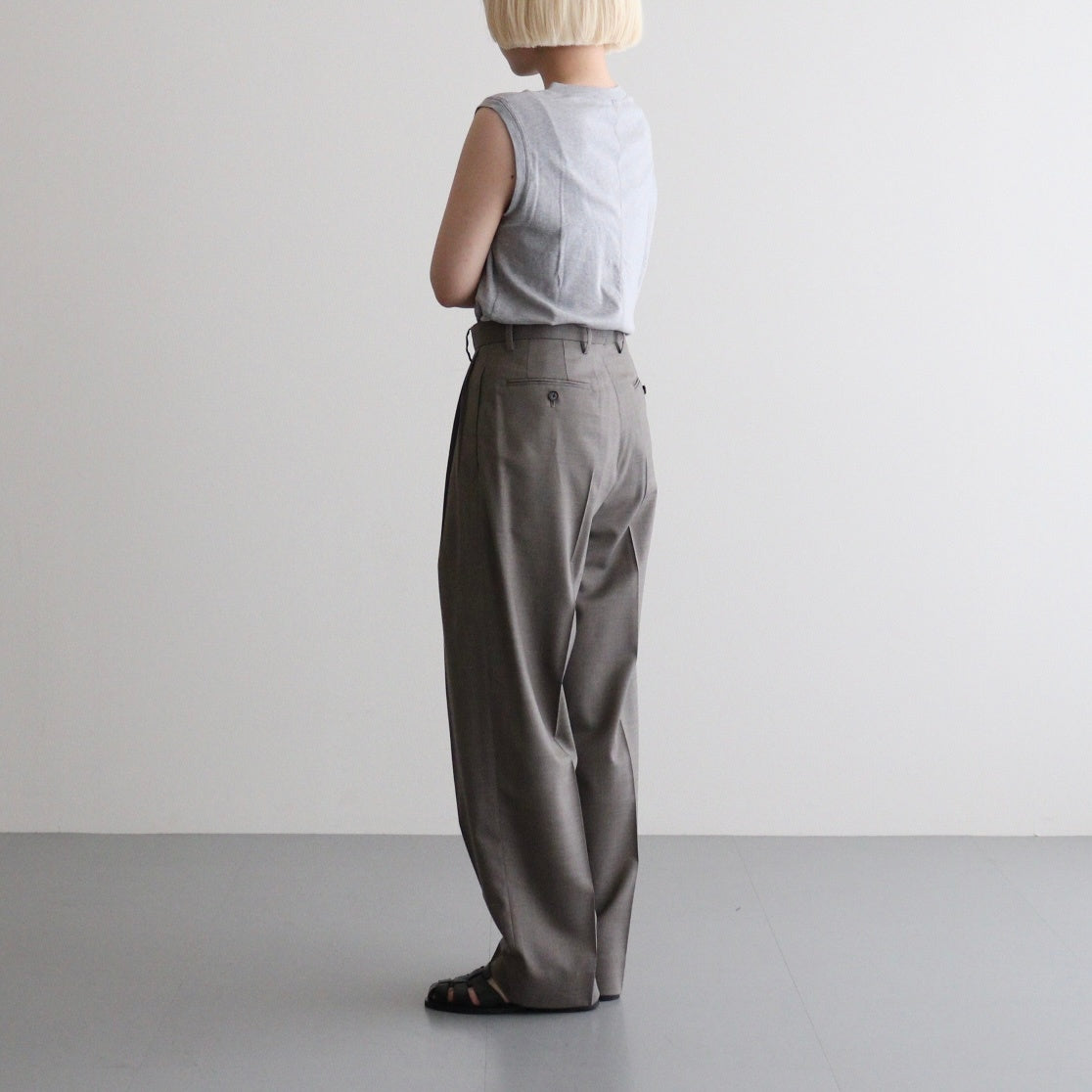 SUPER120'S CHAMBRAY WOOL 3TACK TR #050 MOCA [16861 40031]
