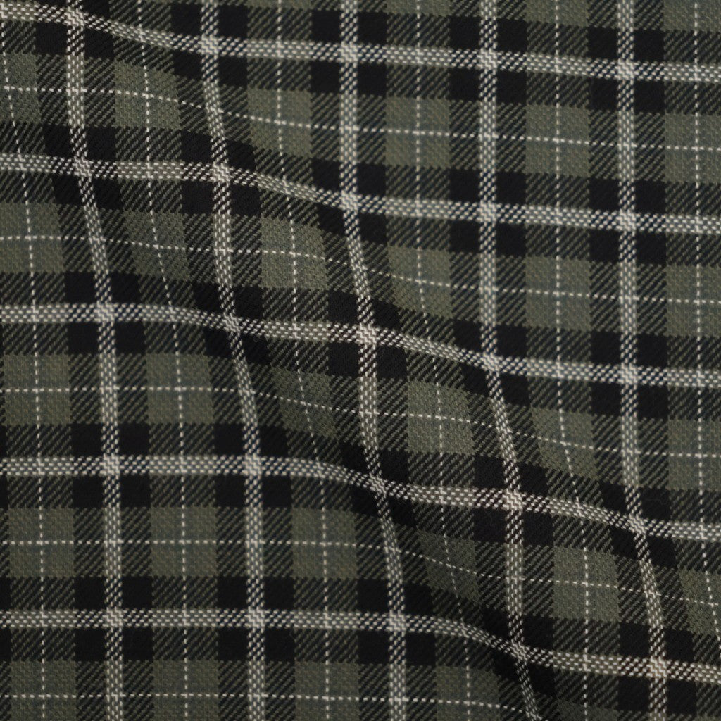 ZIP SHIRT #MOSS GRAY CHECK [A26C17SH03C]