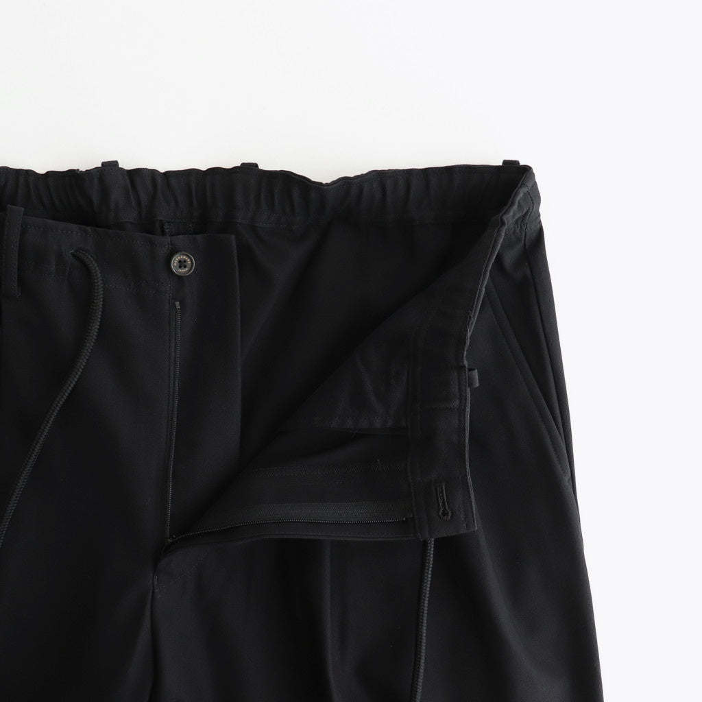 DOUBLE PLEATED EASY TROUSERS #BLACK [A25C04PT02C]