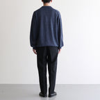 FLAT TAPERED TROUSERS #BLACK [A25C06PT01C]