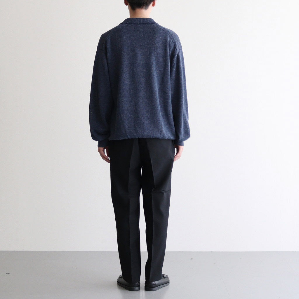 FLAT TAPERED TROUSERS #BLACK [A25C06PT01C]