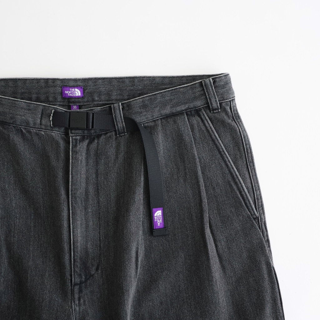 Denim Tuck Field Shorts #Gray [N26SD075]