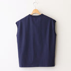 Cotton Jersey Sleeveless Tee #Navy [N25SH059]