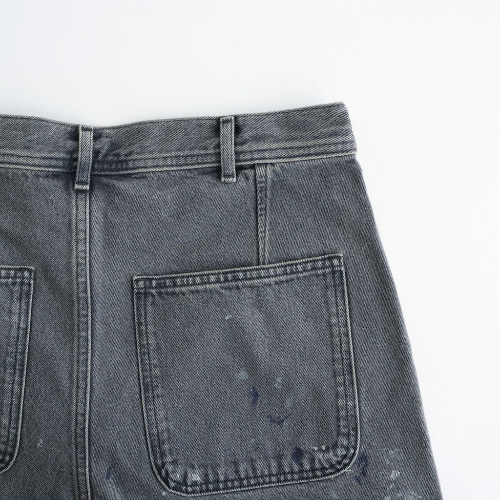 HAND PAINT DENIM SHORTS #010 BLACK [16861 40028]