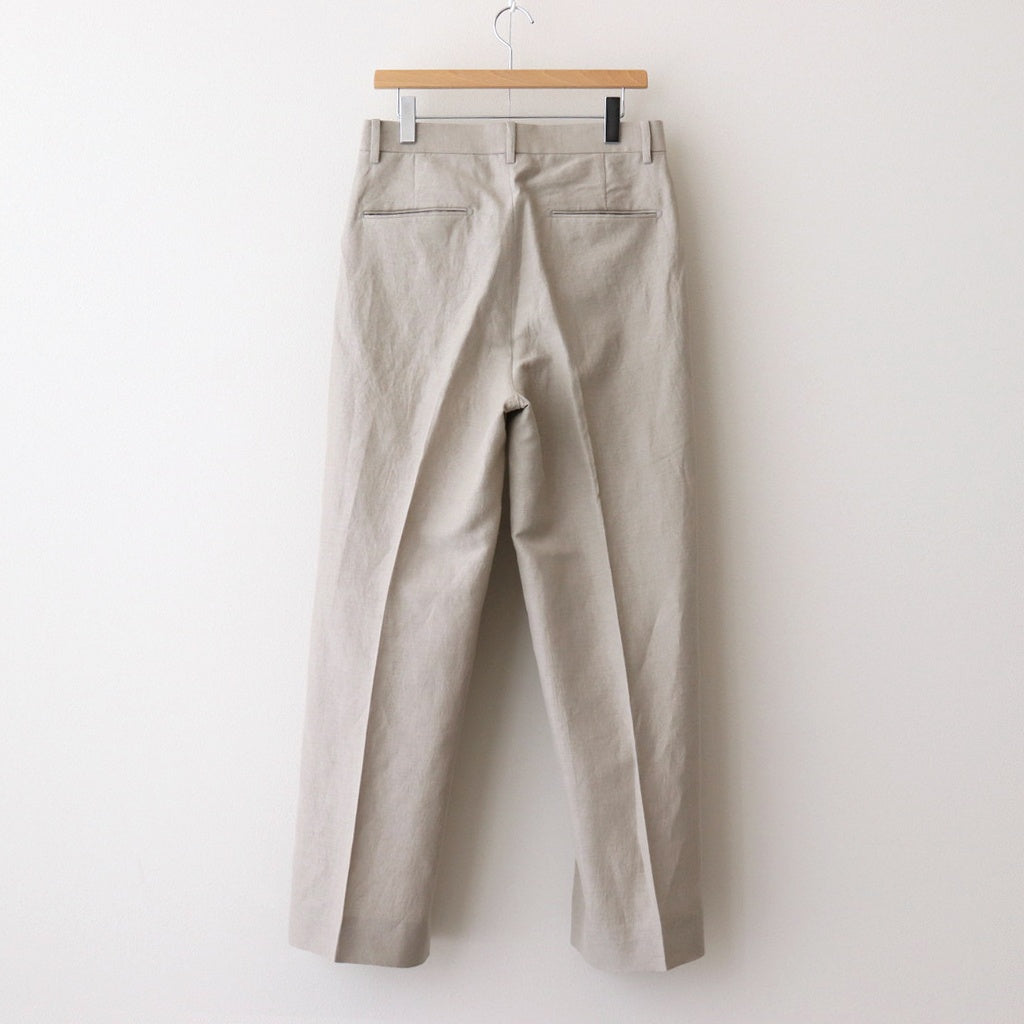 W/Li 2tuck Wide Tapered Trousers #BEIGE [NEP-SS2503M]