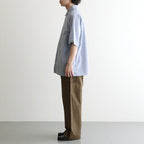Hard Twist Chambray Work Shirt S/S #SaxeBlue [bROOTS26S4]