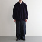 Co/Silk Nep Harf-Zip Shirt #DarkPurple [BHS25S037]