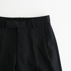 DOUBLE PLEATED SEMI EASY TROUSERS #BLACK [A26C07PT02C]