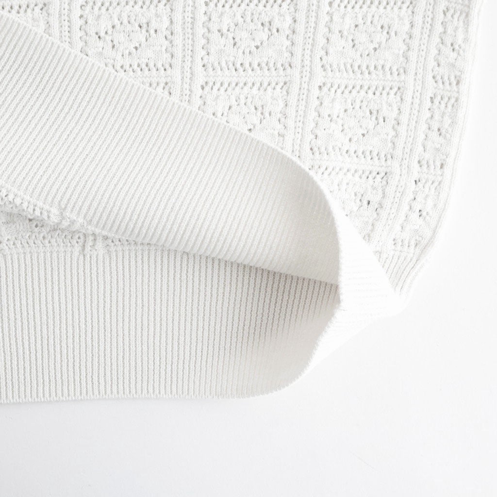 GRASSY LACE CREW NECK #WHITE [BN-26SL-028]