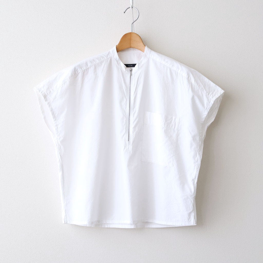 COTTON CUPRA HALF ZIP SH #030 WHITE [16861 50084]
