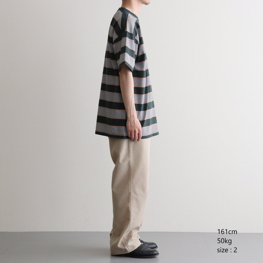 BORDER SS TOP #FOREST x S,BROWN [PMAV-CS04]