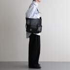 FLAP SHOULDER BAG M #BLACK [BG-30-C-COW-5]