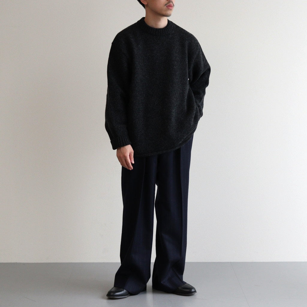 Yak felted sweat shirt #Charcoal×BLACK [NEP-AW2301]