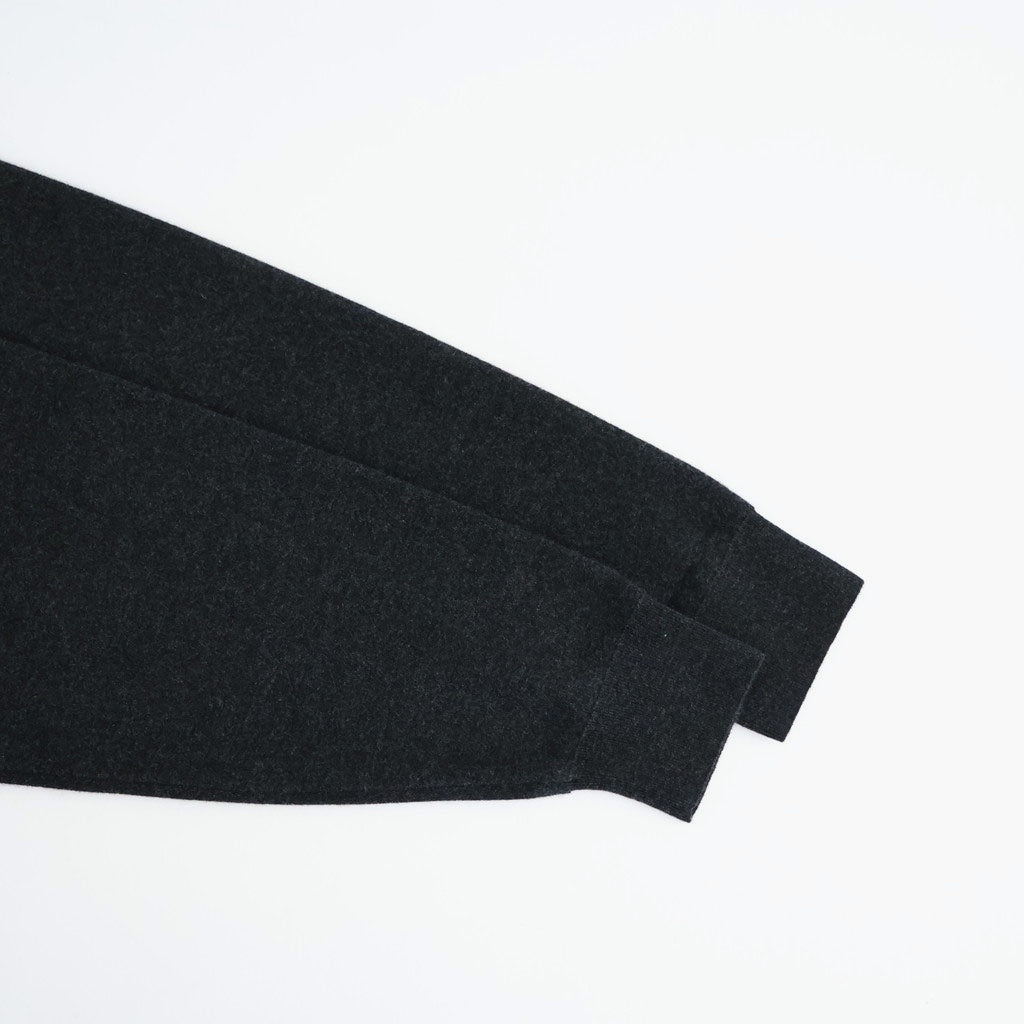 SUNSHINE CASHMERE POLO #HEATHER BLACK [BN-26FM-059]