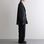 WIDE CYLINDER FIT EASY PANTS #CHAMBRAY BLACK [M26A11PT01C]