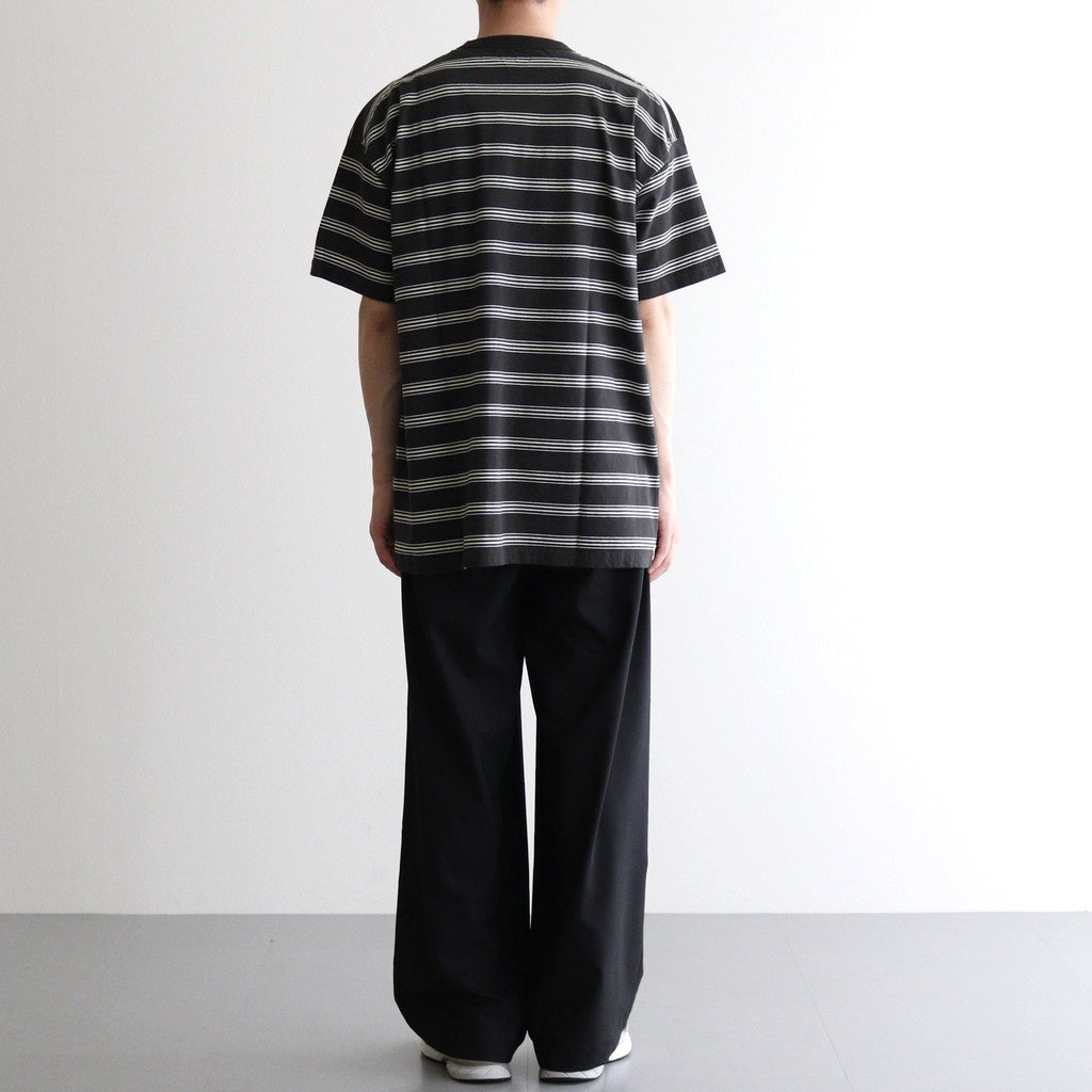 BORDER SHORT SLEEVE TOP #GRAPHITExYELLOW [PMAT-CS02]