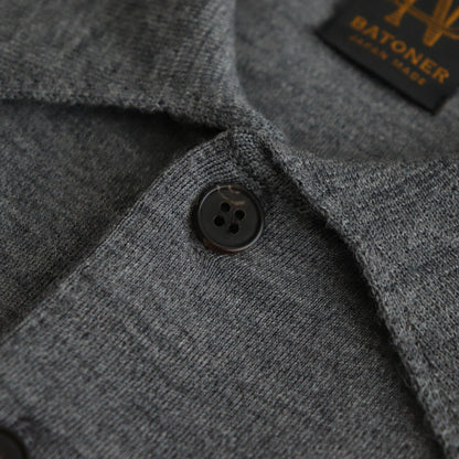 32G SMOOTH WOOL POLO #GRAY [BN-24FM-024]