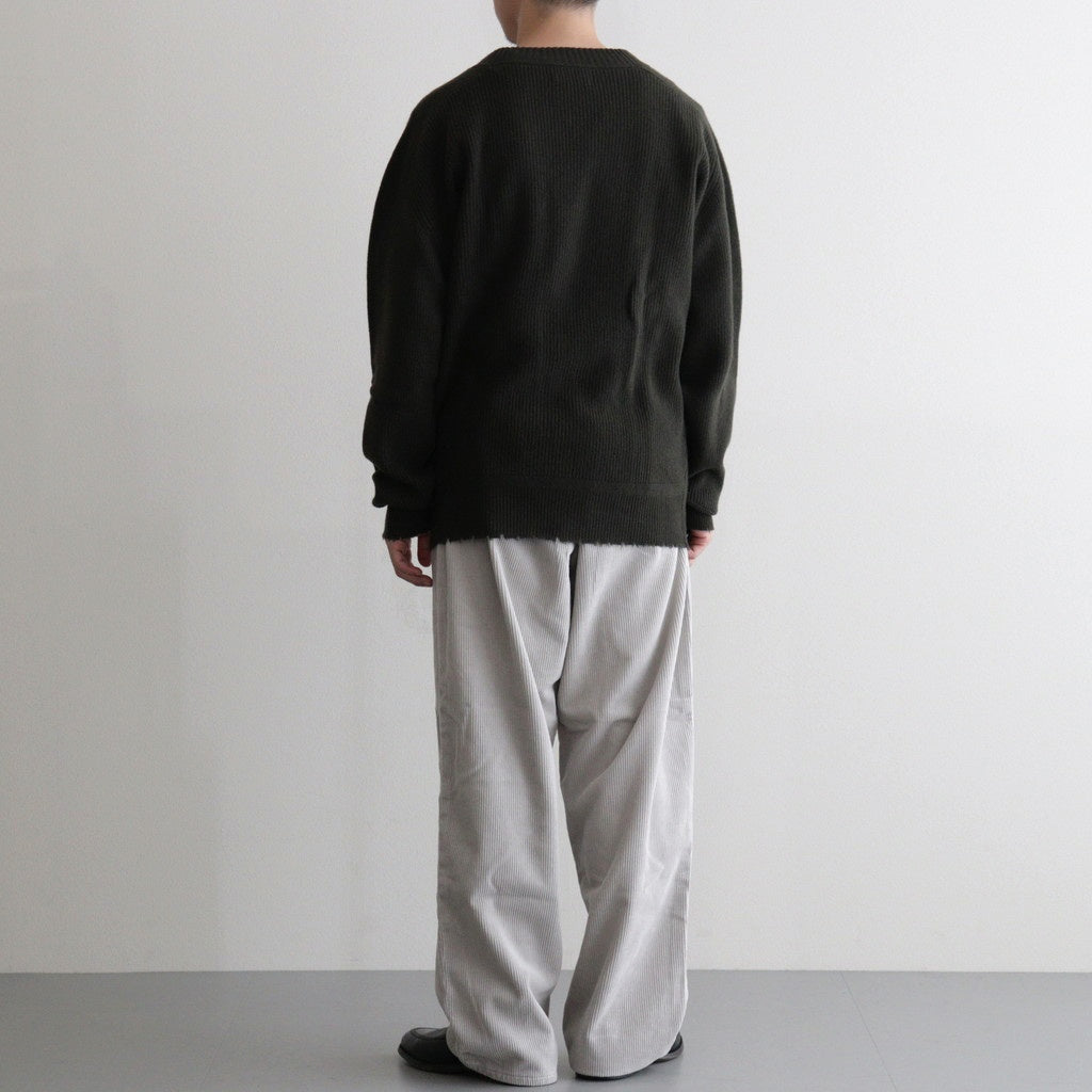 Wool Harf Cardigan ST V-neck #KHAKI [NEP-AW2403]