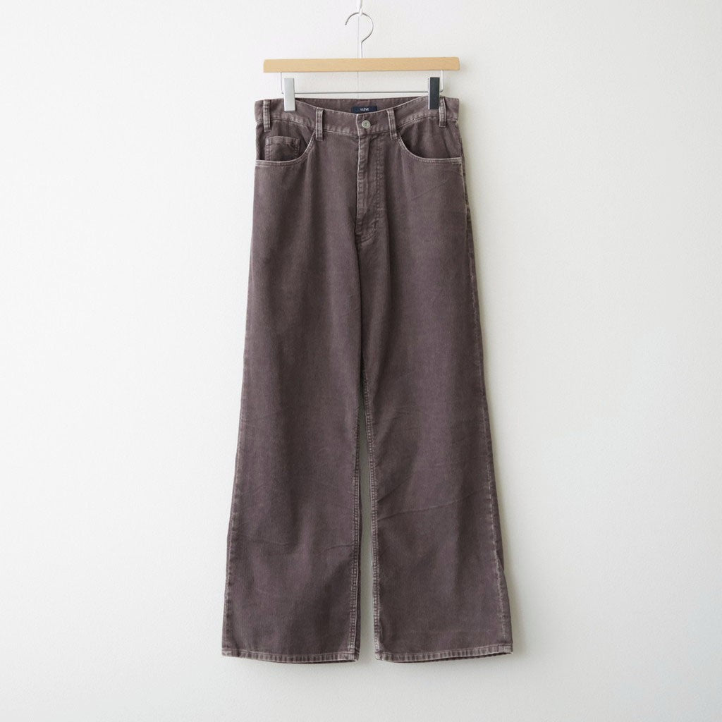 SULFUR-DYED BLEACHED CORDUROY PANTS #050 FADED BROWN [17062 40044]