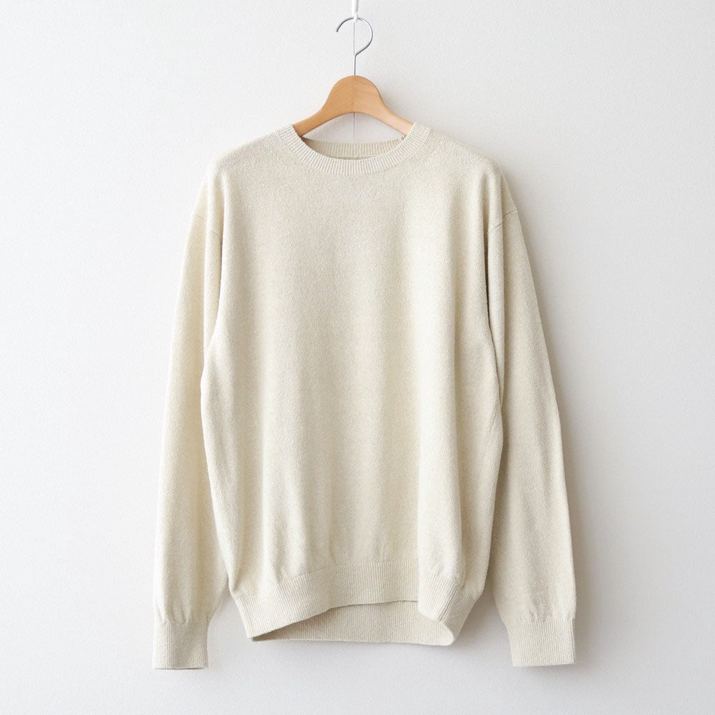 REVIVAL SILK CREW NECK #IVORY [BN-26SM-041]
