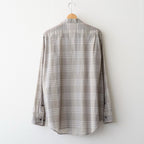 OPEN COLLAR L/S SHIRT #SAGE CHECK [M26A18SH01C]
