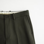 FLAT FRONT WIDE TROUSERS #D.OLIVE [A26C15PT02C]