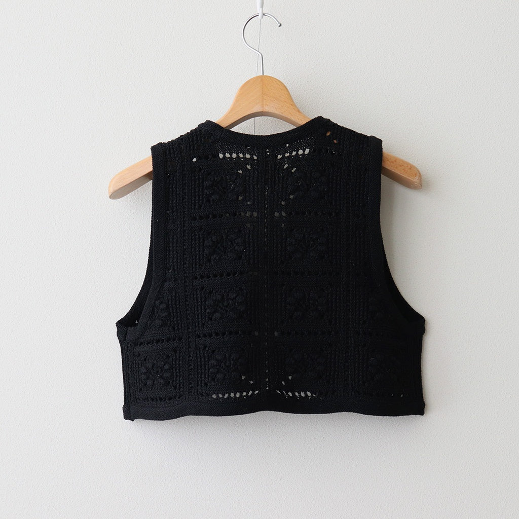 GRASSY RACE PETIT VEST #BLACK [BN-25SL-029]