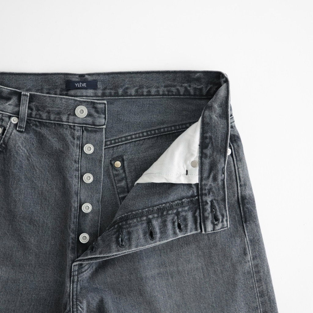 USED-FINISHED 13.5oz STRAIGHT DENIM #020 CHARCOAL [17062 40027]