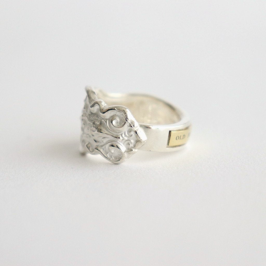 IRIAN / SPOON RING #SILVER/WHITE FINISH [OJ-AC17]