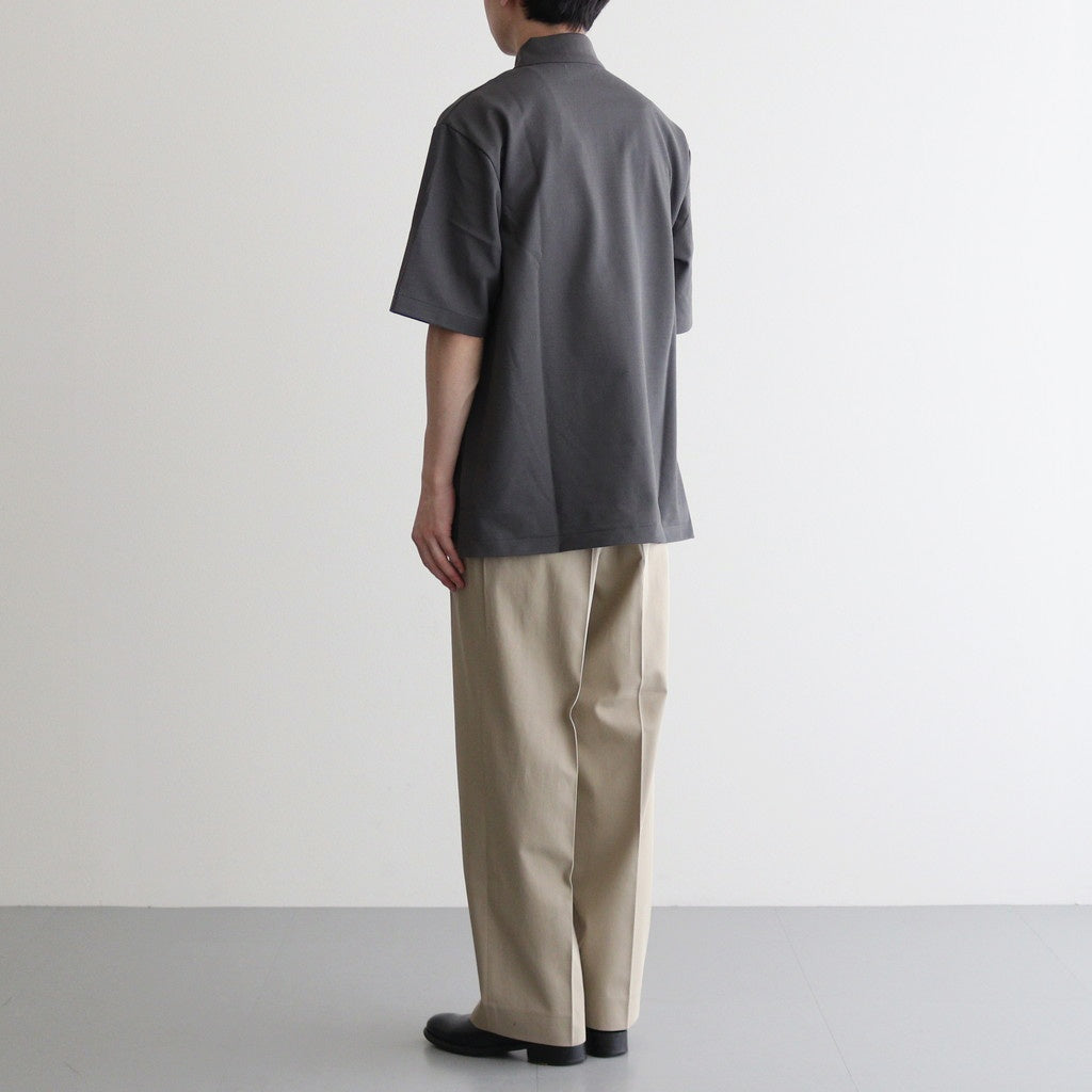 CLASSIC FIT DOUBLE PLEATED TROUSERS #KHAKI [A25A05PT01C]