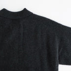 CASHMERE FOX POLO CARDIGAN #CHARCOAL [BN-25FL-044]