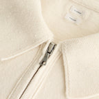 Co/Silk Nep Harf-Zip Shirt #Ivory [BHS25S037]
