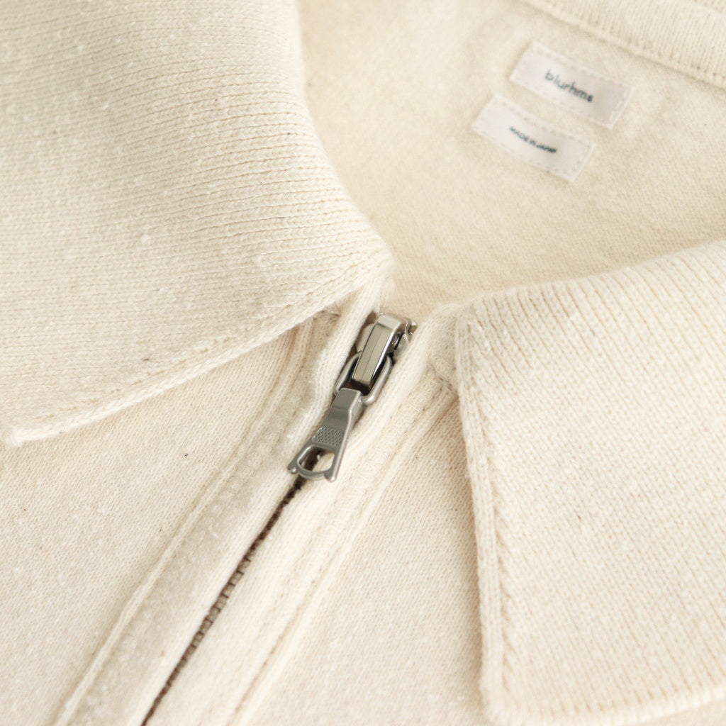 Co/Silk Nep Harf-Zip Shirt #Ivory [BHS25S037]