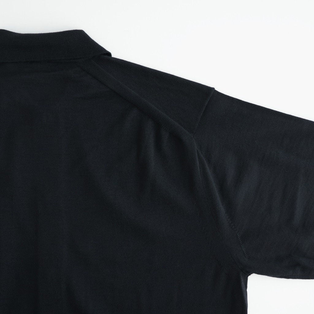 BABY WOOL POLO CARDIGAN #BLACK [BN-26FM-040]