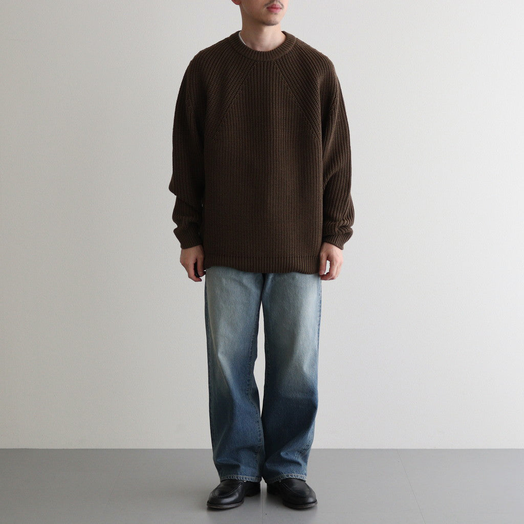 SIGNATURE CREW NECK #OLIVE [BN-24FM-037]